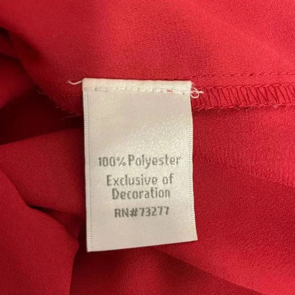 LC Lauren Conrad x Snow White Blouse Size Small Disney Red Lace Collared Button - Picture 6 of 6